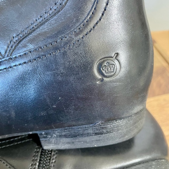 Børn Tall Black Leather Riding Boots Studded Equestrian Size 11 - Picture 11 of 16